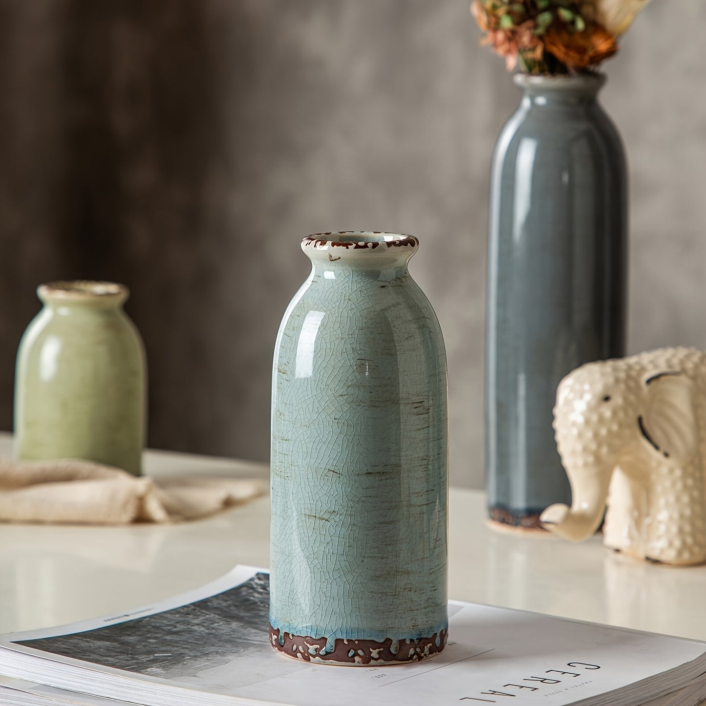 3 Morandi Ceramic Vases | Bohemian Style, Suitable for Banquets, Festivals, Weddings, Restaurants, Table Decorations, Aesthetic Rooms, Four Seasons, Holiday Gifts