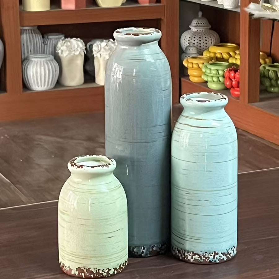 3 Morandi Ceramic Vases | Bohemian Style, Suitable for Banquets, Festivals, Weddings, Restaurants, Table Decorations, Aesthetic Rooms, Four Seasons, Holiday Gifts