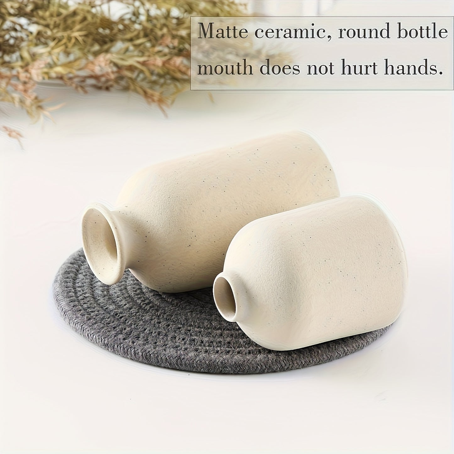 3pcs Bohemian Ceramic Vase Set - Matte, Geometric And Floral Design for Elegant Home Decor |Perfect for Living Rooms, Entryways, Bookshelves, TV Cabinet Displays, Vases Home Decor, Local Warehouse, Holiday Gifts, Christmas Gifts, Halloween Gifts